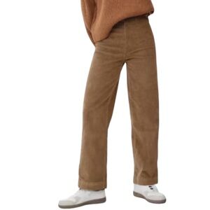 Everlane Golden Brown High Waist Wide Leg Corduroy Pants